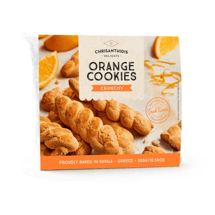 Κουλουράκια Πλεξίδα Πορτοκάλι 300γρ Χρυσανθίδης