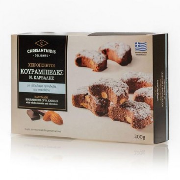 Kourabie with whole Almonds & Chocolate 200gr Chrisanthidis
