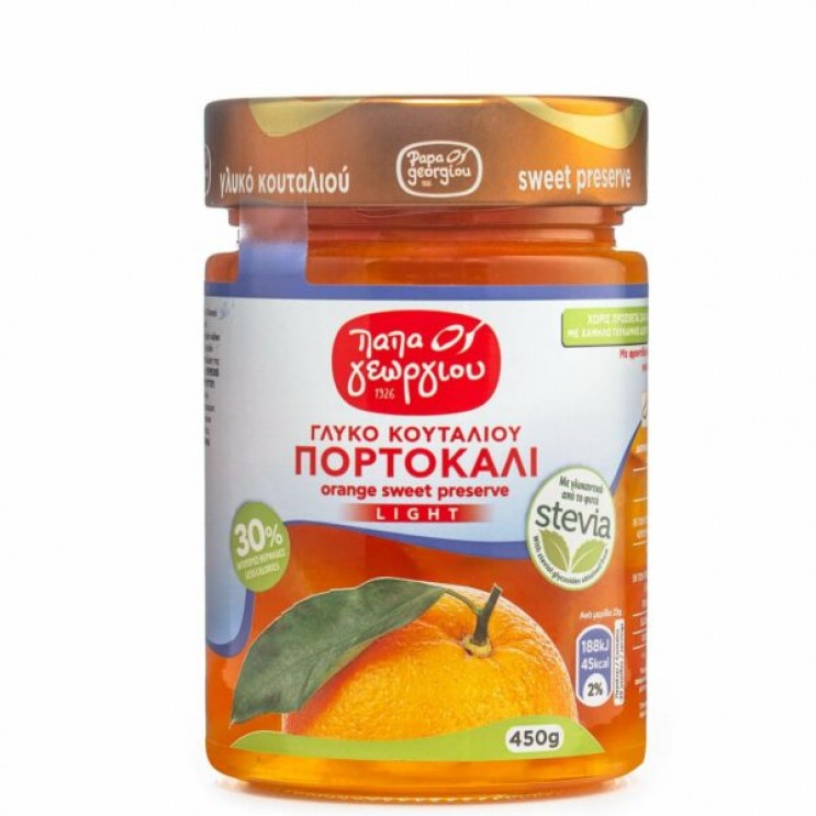 Γλυκό Stevia Πορτοκάλι βάζο 450γρ Γλυκό Stevia Πορτοκάλι βάζο 450γρ
