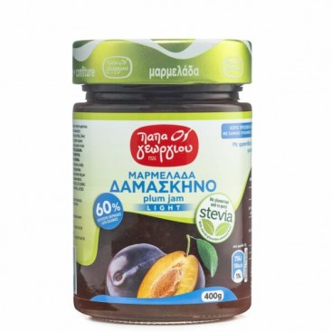 Μαρμελάδα Stevia Δαμάσκηνο βάζο 400γρ