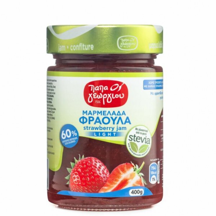 Μαρμελάδα Stevia Φράουλα βάζο 400γρ