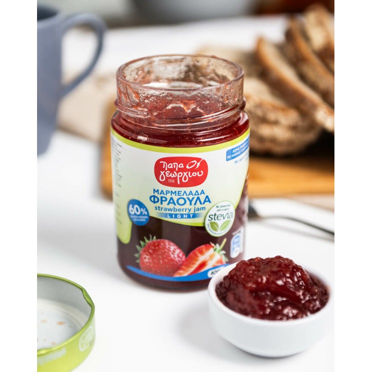 Μαρμελάδα Stevia Φράουλα βάζο 400γρ