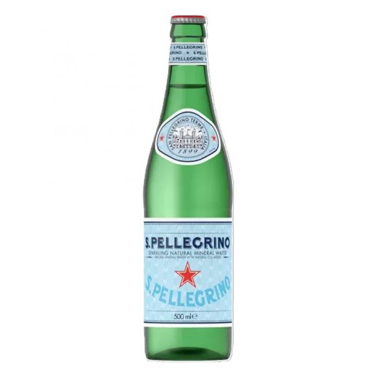 S.PELLEGRINO Ανθρακούχο Φυσικό Μεταλλικό Νερό γυάλινη φιάλη (24x500ml)