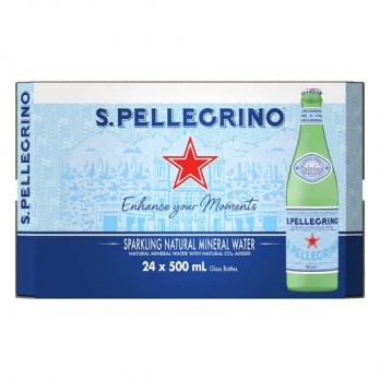 S.PELLEGRINO Ανθρακούχο Φυσικό Μεταλλικό Νερό γυάλινη φιάλη (24x500ml) S.PELLEGRINO Ανθρακούχο Φυσικό Μεταλλικό Νερό γυάλινη φιάλη (24x500ml)