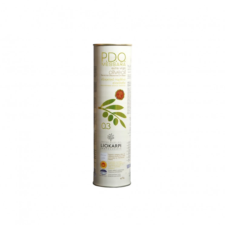 0.3 Extra Virgin Olive Oil PDO MESSARA 1L Metal