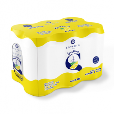 Σουρωτή Ανθρακούχο Φυσικό Μεταλλικό Νερό Λεμόνι & Λαϊμ κουτί 330ml