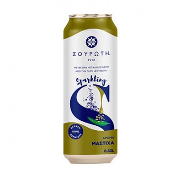 Σουρωτή Ανθρακούχο Φυσικό Μεταλλικό Νερό Μαστίχα κουτί 330ml