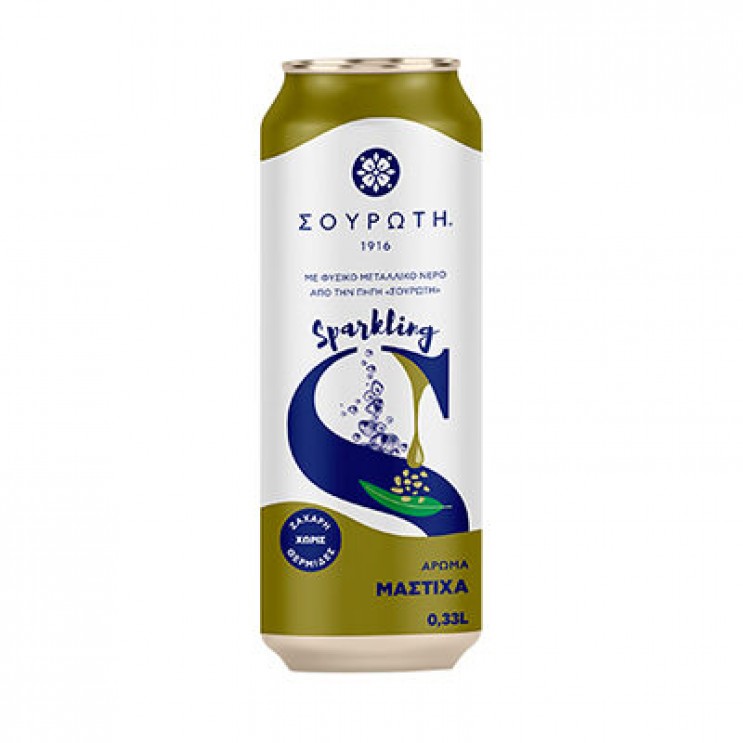 Σουρωτή Ανθρακούχο Φυσικό Μεταλλικό Νερό Μαστίχα κουτί 330ml