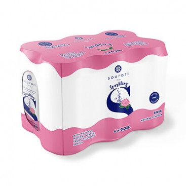 Σουρωτή Ανθρακούχο Φυσικό Μεταλλικό Νερό Τριαντάφυλλο κουτί 330ml